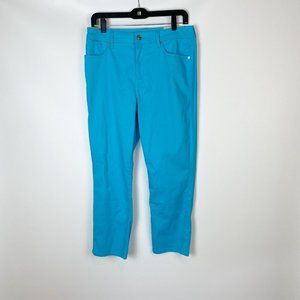 Chico's Pants Cropped Slim Leg Blue Chico's Size 0.5R (U.S. 6R)